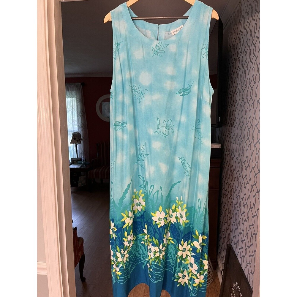 Coldwater Creek 2X Floral Maxi Dress Tropical